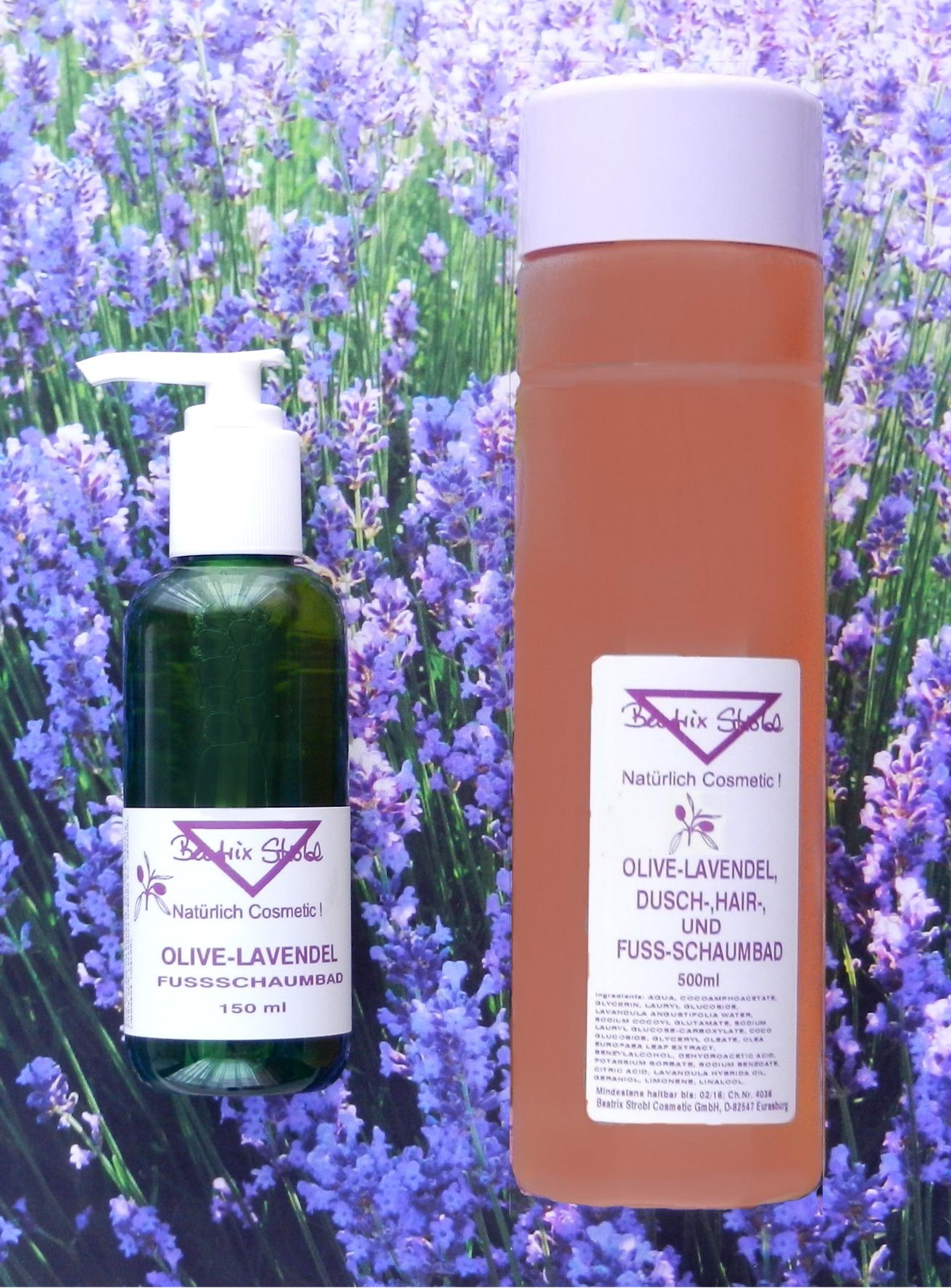 OLIVE-LAVENDEL FUSSSCHAUMBAD