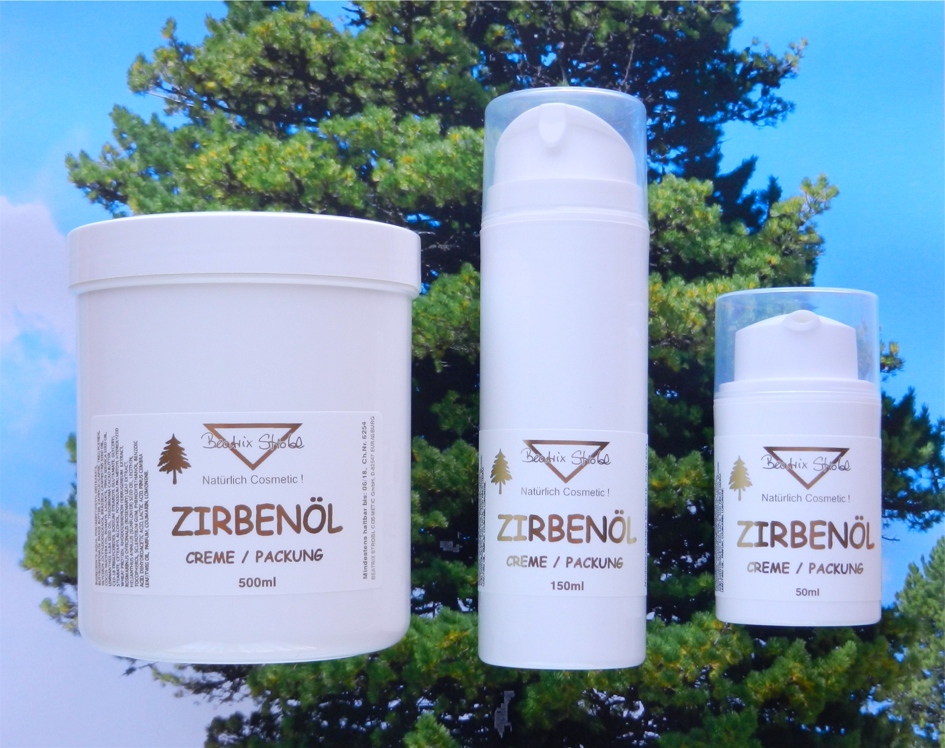 ZIRBENÖL CREME-PACKUNG Gesicht + Körper